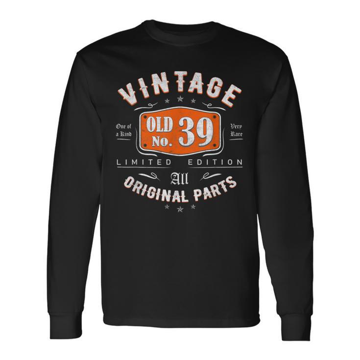 Vintage 1983 ヴィンテージ 1983年生まれ 39歳の誕生日ギフトアイデア 39歳 長袖Tシャツ