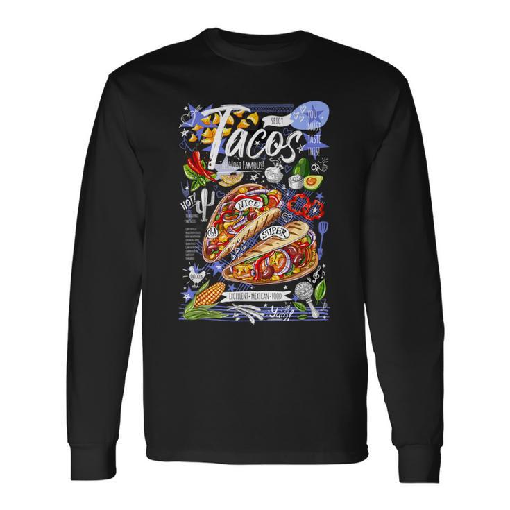 Ways To My Heart Cool Mexican Tacos Menuhortleeve 長袖Tシャツ