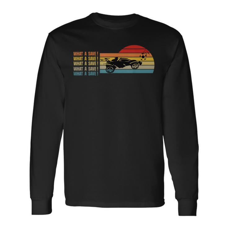 What A Rescue ヴィンテージ レトロ ロケット フットボール カー リーグ 長袖Tシャツ