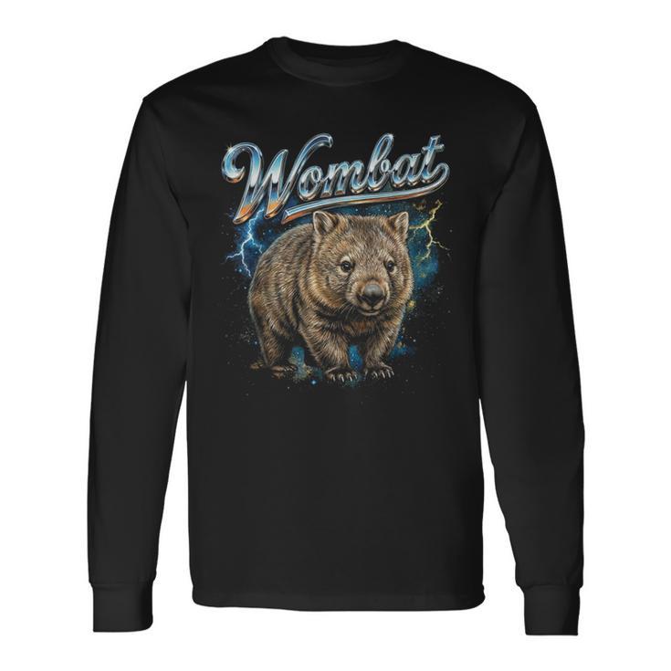 Wombat ビンテージ 90年代 レトロ ファニー ウォンバット 80年代 メンズ レディース 長袖Tシャツ