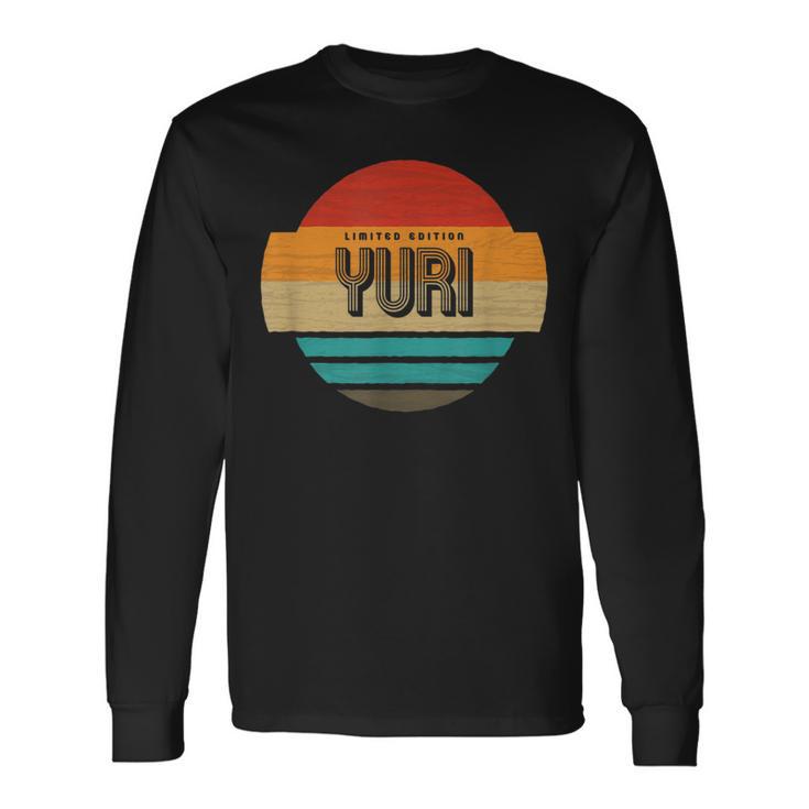 メンズ Yuri 名称 レトロ・ヴィンテージ・サンセット 限定版 長袖Tシャツ