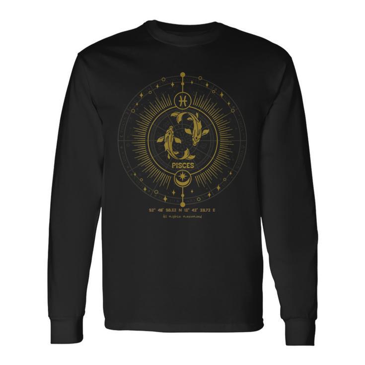 うお座 星座 うお座 長袖Tシャツ