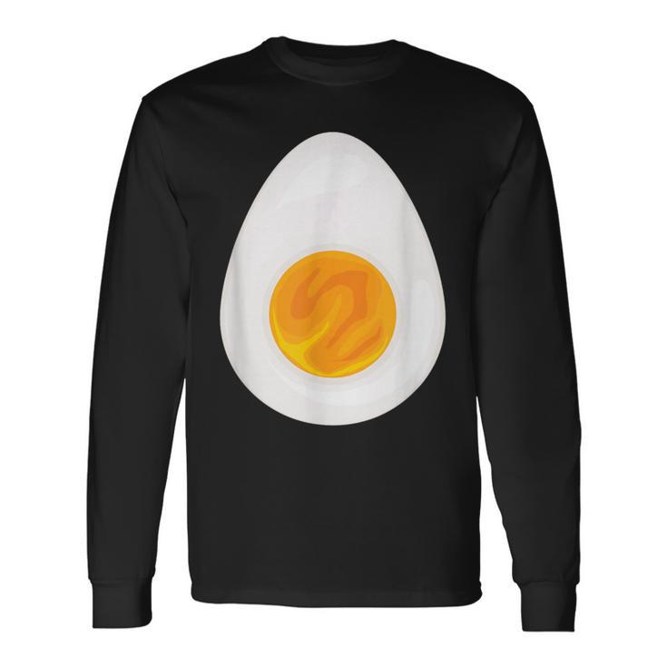 おかしなゆで卵 かわいい 朝食 食通 皮肉なユーモア ミーム 長袖Tシャツ