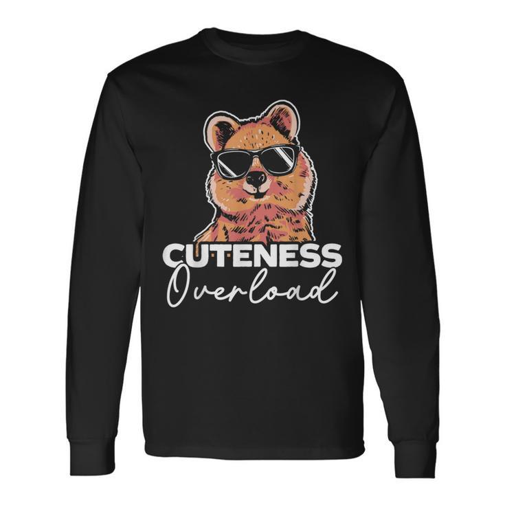 かわいい 過負荷 クオッカ ワラビー 有骨動物 オージー 長袖Tシャツ