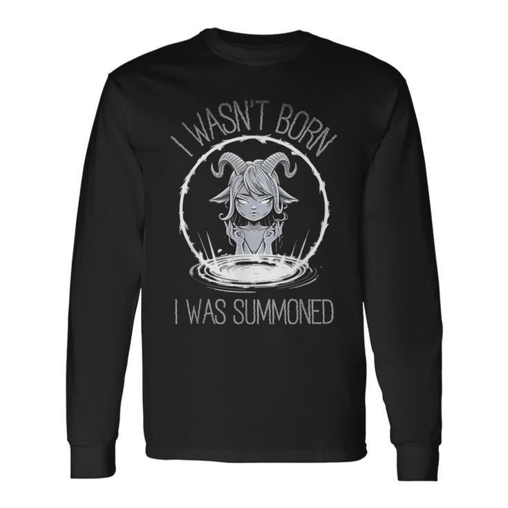 かわいいかわいい悪魔ゴス少女、私は生まれていませんでした 私は召喚されました 長袖Tシャツ