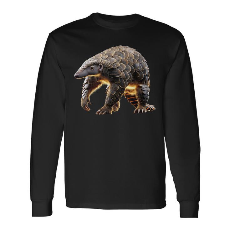 かわいいセンザンコウ ウロコアリクイ センザンコウ 長袖Tシャツ
