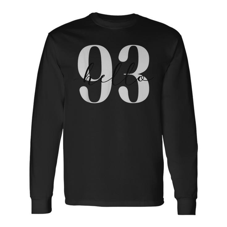 こんにちは93歳 誕生日 お祝い 応援 長袖Tシャツ
