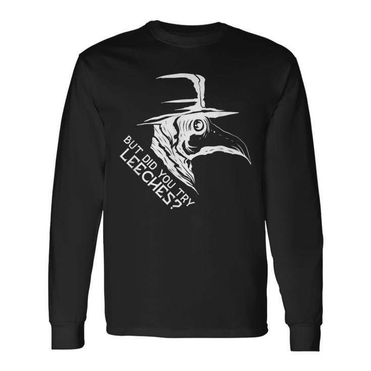 でもリーチを試したのですか ペスト医師とペスト医師用マスク 長袖Tシャツ