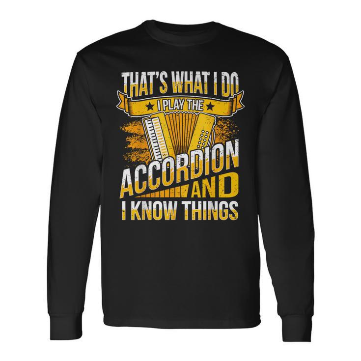 アコーディオン奏者 アコーディオン 長袖Tシャツ