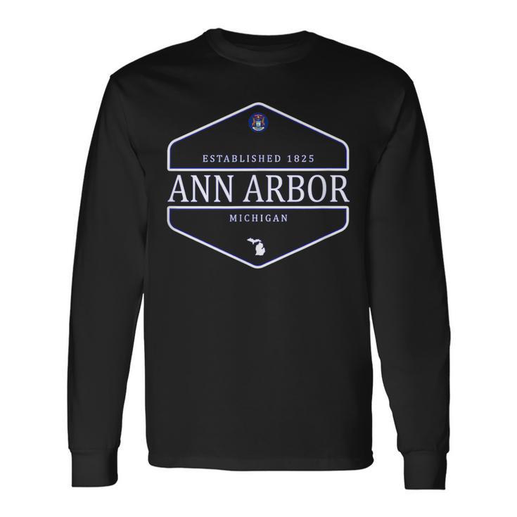 アナーバー ミシガン州 アナーバー ミシガン州 長袖Tシャツ