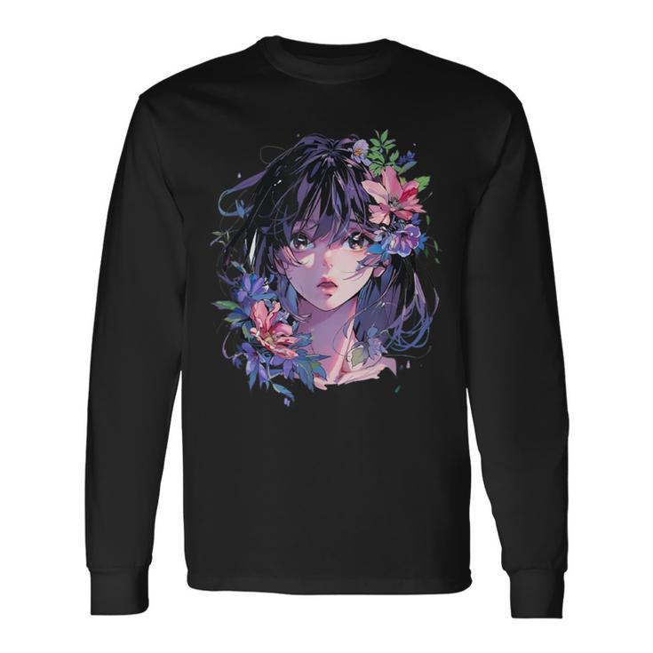 アニメ 漫画 美少女 長袖Tシャツ