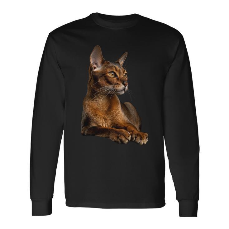 アビシニアン猫 長袖tシャツ 長袖Tシャツ