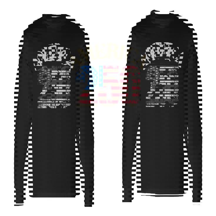 アメリカ250周年 7月4日アメリカ250年 長袖Tシャツ ギフトのアイデア
