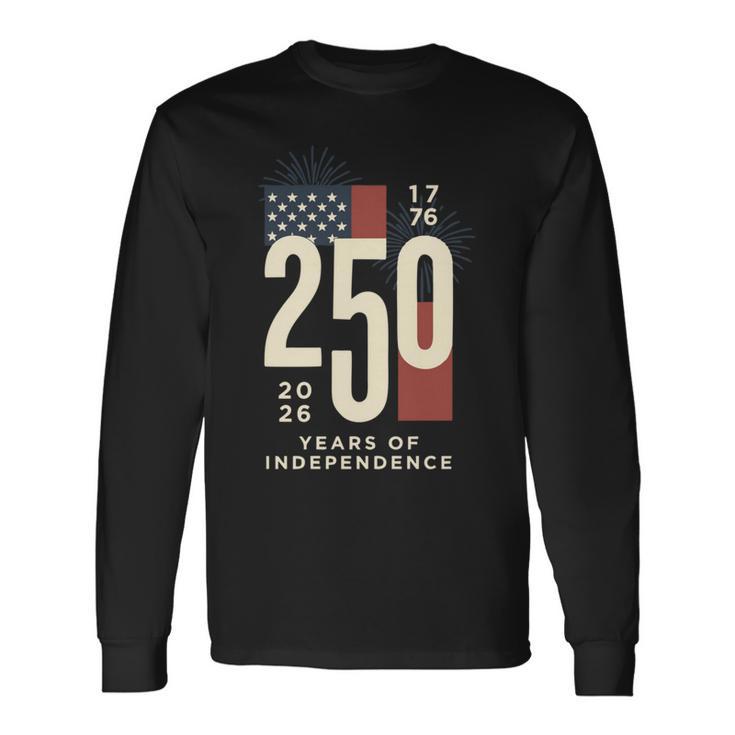 アメリカ250周年記念 愛国心が強い7月4日 250年 長袖tシャツ 長袖Tシャツ