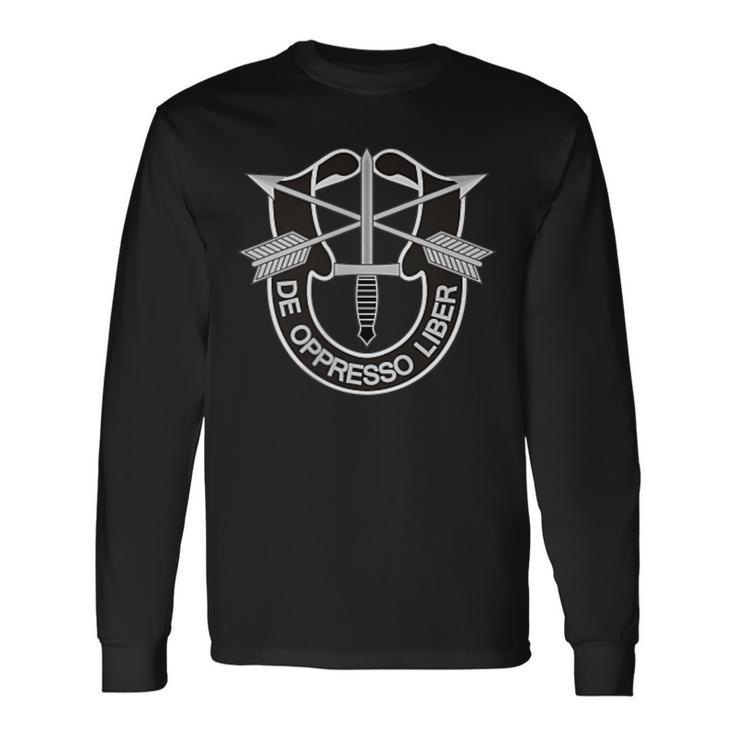 アメリカ特殊部隊f De Oppresso Liber 軍退役軍人 長袖Tシャツ
