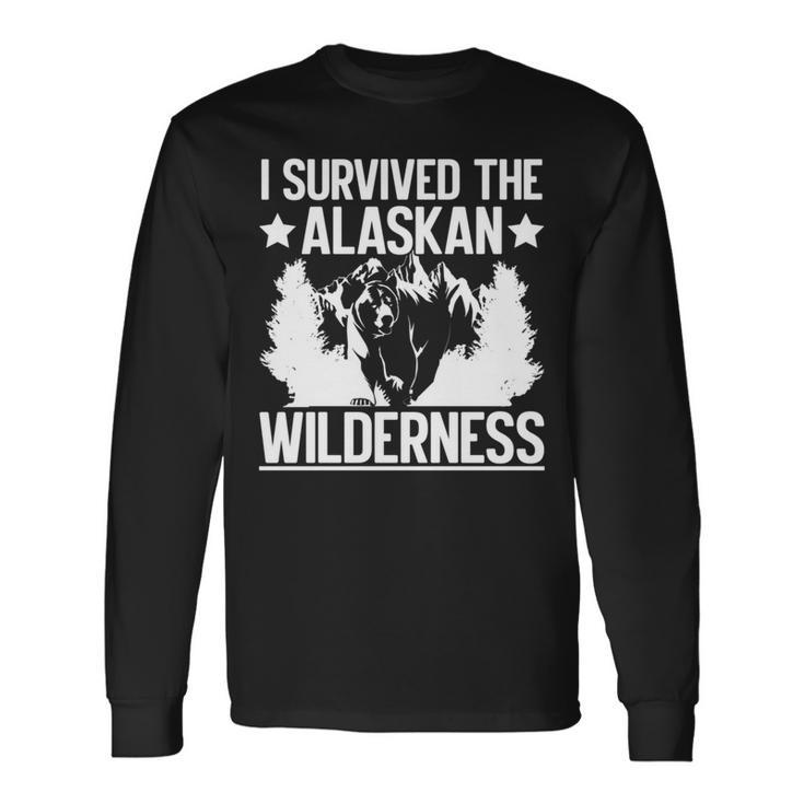 アラスカの荒野を生き延びたアラスカ 長袖tシャツ 長袖Tシャツ