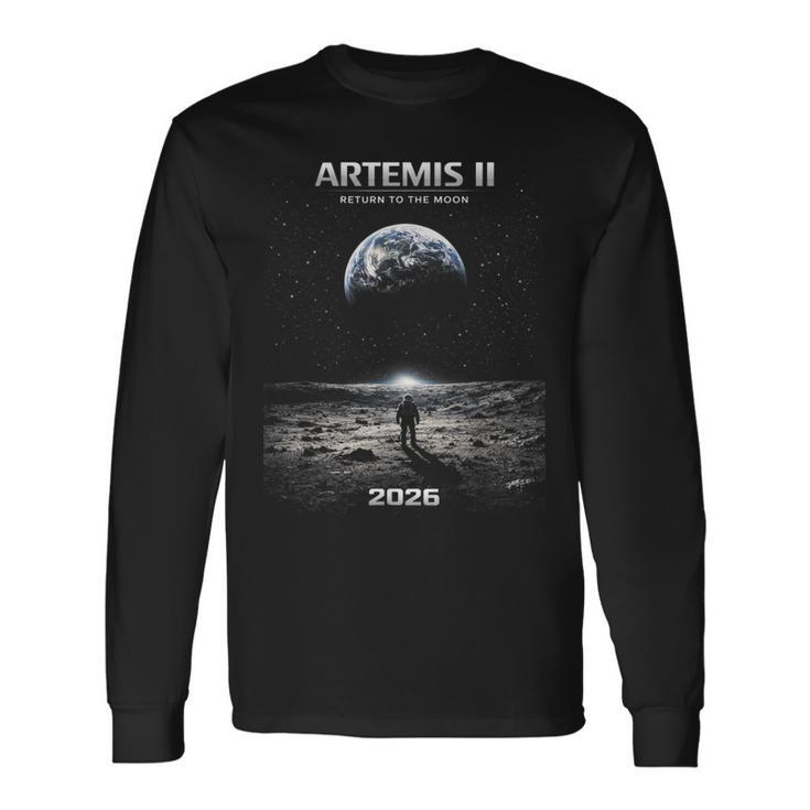 アルテミス 宇宙飛行士ミッション トゥ・ザ・ムーン 2026 ロケットアルテミス2 長袖Tシャツ
