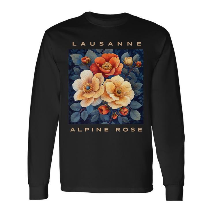 アルパインローズフラワー ローザンヌ 長袖Tシャツ
