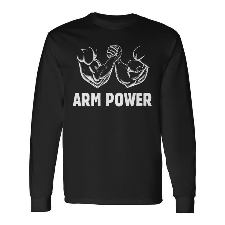 アームパワー アームレスリング ファニー アームレスリング アームレスラー 長袖Tシャツ