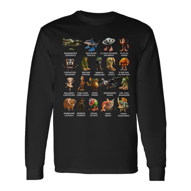 イタリアのブレインロットリスト 長袖Tシャツ
