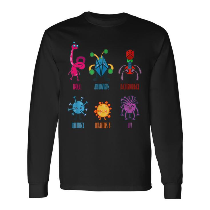 ウイルス学者のためのかわいいウイルスtシャツ 長袖Tシャツ
