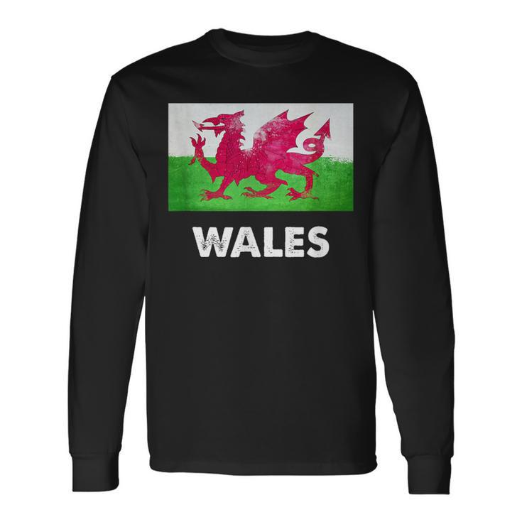 ウェールズ国旗tシャツ 長袖Tシャツ