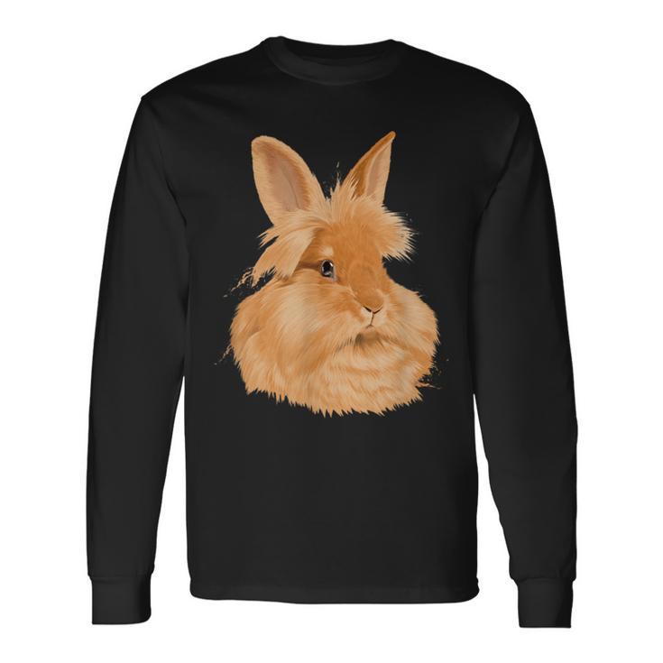 ウサギ ライオンヘッド ウサギ 長袖Tシャツ