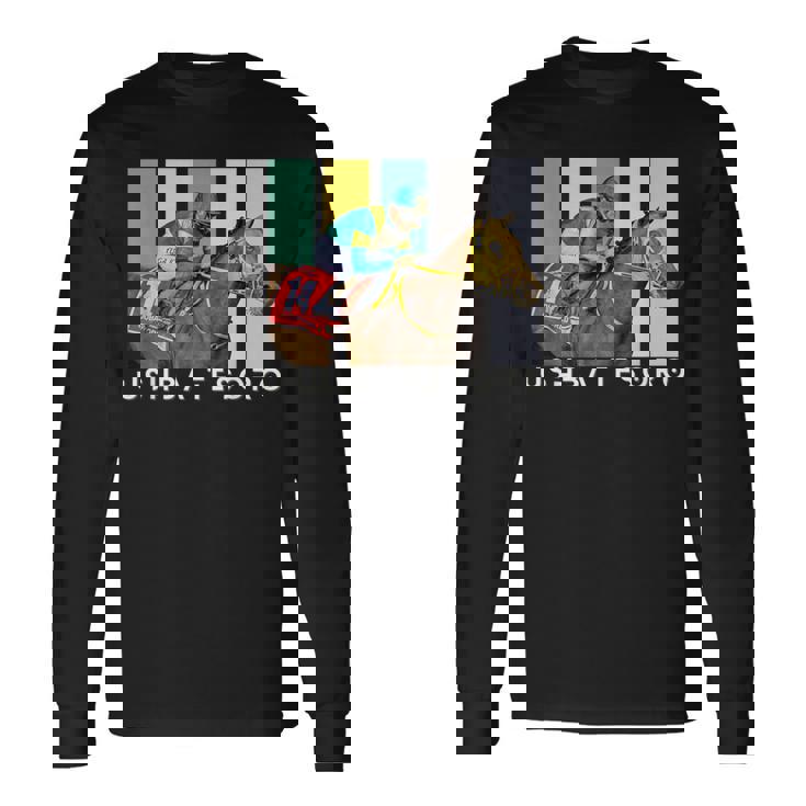 ウシュバテソロ 馬 競馬ファン デルマール サンタアニタ 長袖Tシャツ ギフトのアイデア