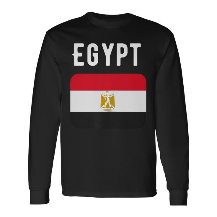 エジプト国旗 エジプト 国地図 国旗 長袖Tシャツ