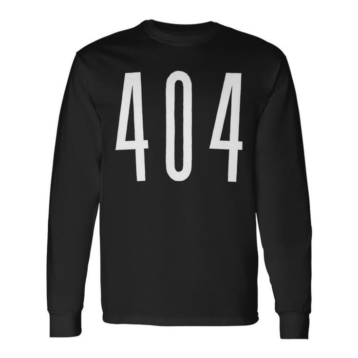エリアコード 404 アトランタ ジョージア Ga Four Zero Four 404 長袖tシャツ 長袖Tシャツ