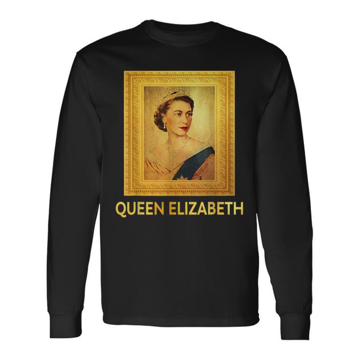 エリザベス女王 Ii ファン ビンテージ写真 英国王 長袖Tシャツ