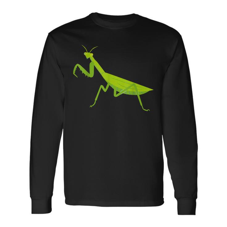 オオカマキリ_昆虫_蟷螂_かまきり 長袖Tシャツ