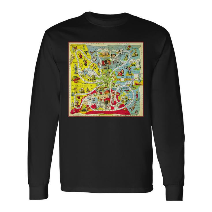 オズの土地 キャラクター ヴィンテージ オズの魔法使い ゲームボード 長袖Tシャツ