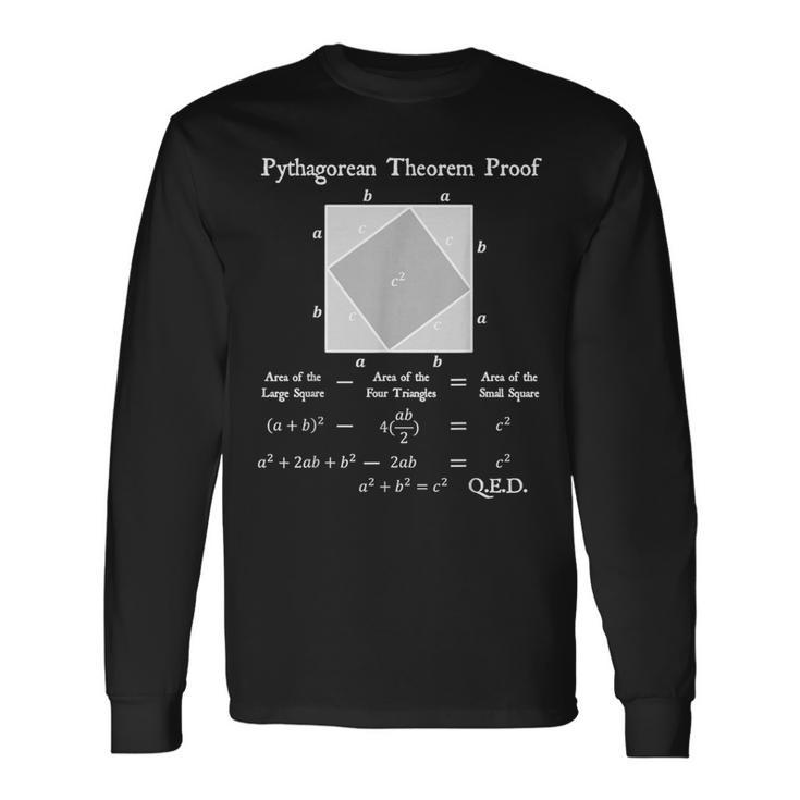 オタクピタゴラスの定理証三角形 数学教師 オタク 長袖Tシャツ
