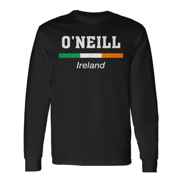 オニール アイルランドの姓 聖パトリックデー アイルランド国旗 長袖Tシャツ