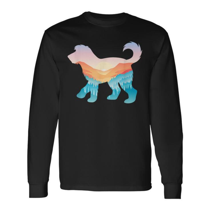 オーストラリア ラブラドゥードル 自然 ハイキング 犬 日の出 アドベンチャー 長袖Tシャツ
