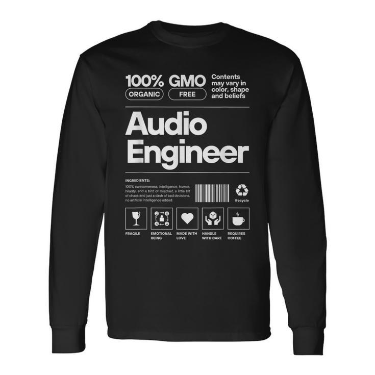 オーディオエンジニア コーヒー好き 音楽スタジオ サウンド Dj好き 長袖Tシャツ