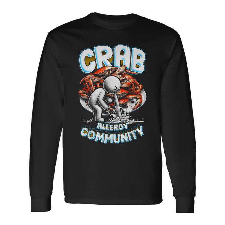 カニアレルギー Crab Allergy Community 長袖Tシャツ