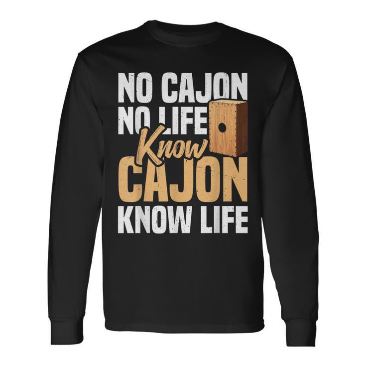 カホン奏者 カホン 音楽愛好家 人生を知る カチョン ペルーのカホン 長袖Tシャツ