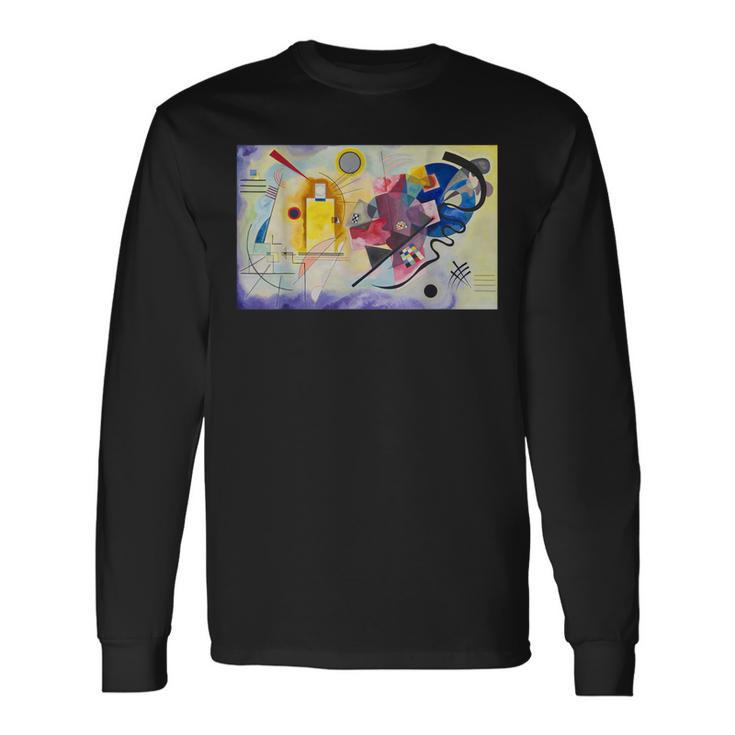 カンディンスキー 抽象芸術 黄色 赤 青 長袖Tシャツ