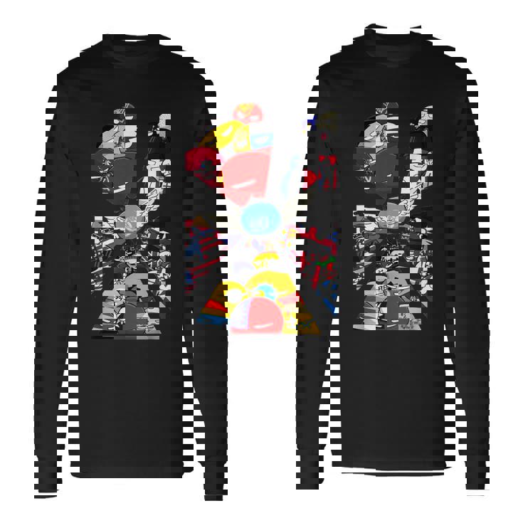 カントリーボール 世界旗 長袖Tシャツ