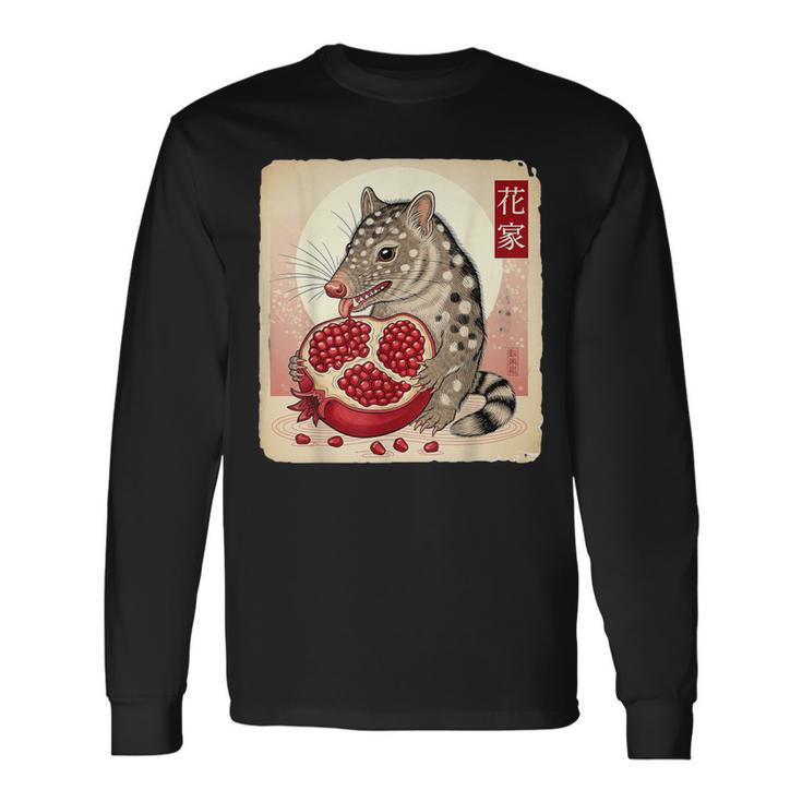 クオールとザクロ 長袖Tシャツ