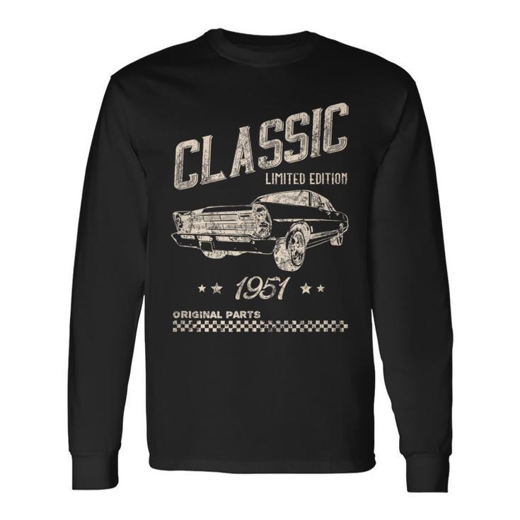 クラシック 1951 限定版 ヴィンテージ レトロ 車 誕生日 長袖Tシャツ