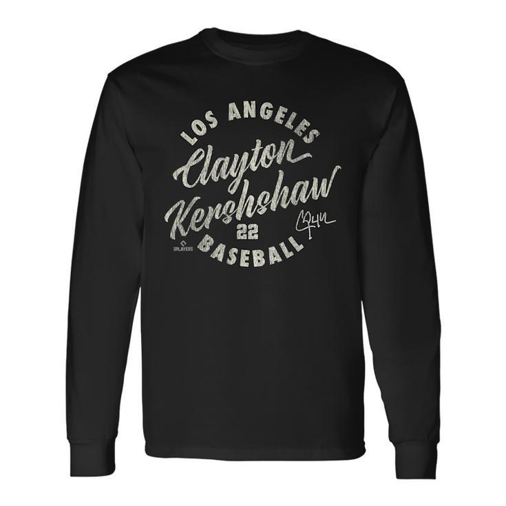 クレイトン・カーショウ ロサンゼルス ベースボールロック Mlbpa 長袖Tシャツ