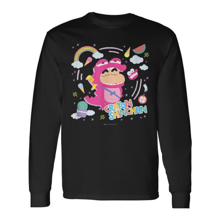 クレヨンしんちゃん ワニ山しんちゃん クレヨンタッチ 長袖Tシャツ