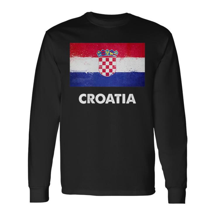 クロアチア国旗ジャージ 長袖Tシャツ