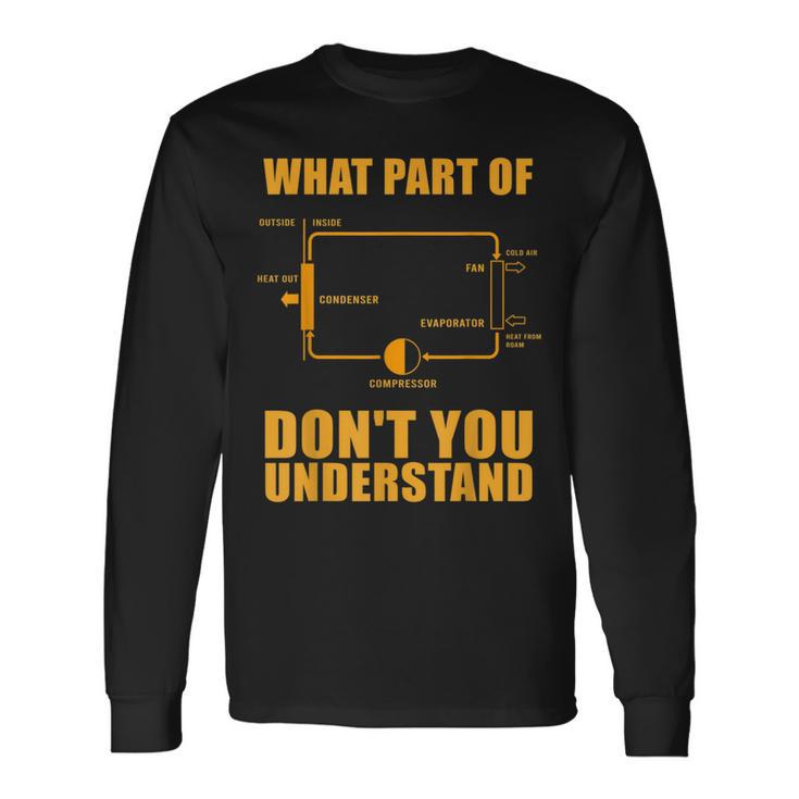 クールhvac デザイン メンズ レディース エアコン換気 長袖Tシャツ