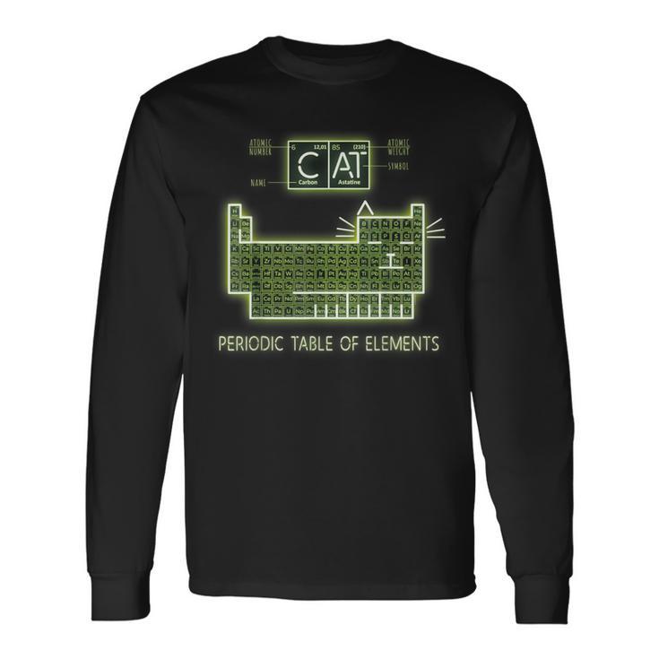 グリーンケミストリーキャット元素周期表 長袖Tシャツ