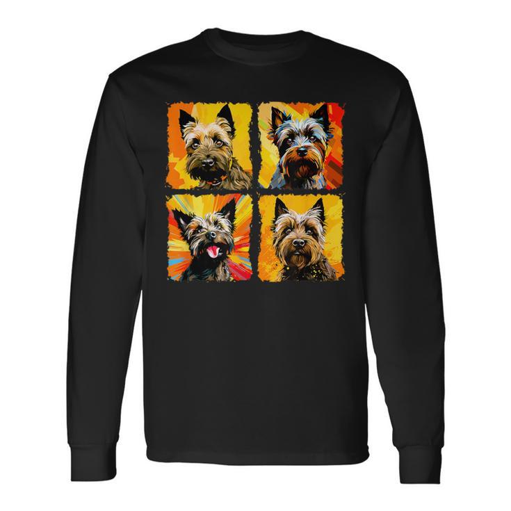 ケアンテリア ポップアート カラフル デッサン 絵画 長袖Tシャツ