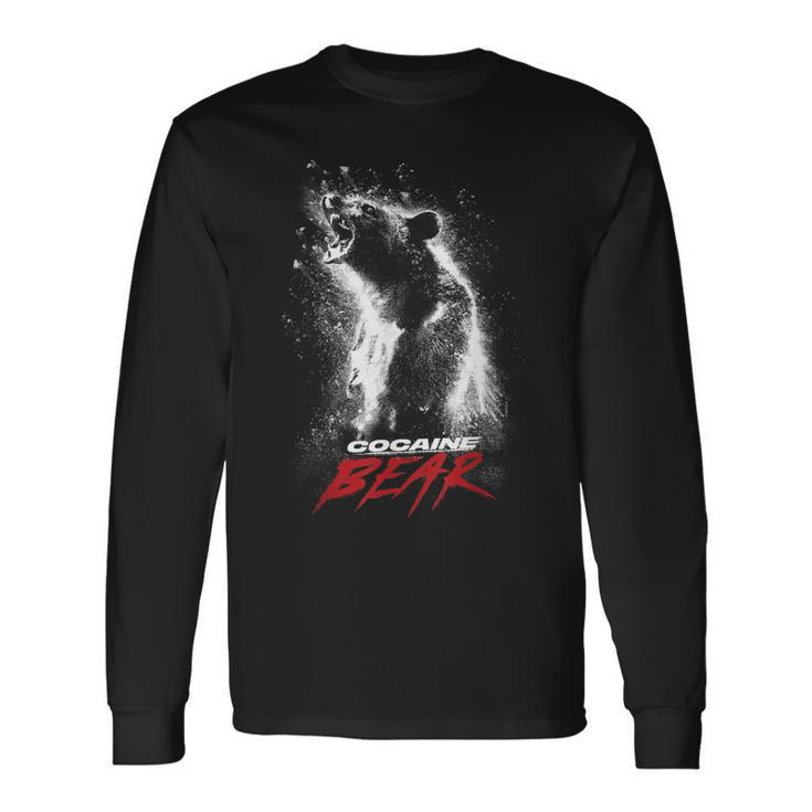 コカインベア ポスター 長袖Tシャツ